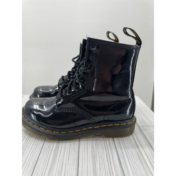 Dr. Martens 1460 W‎ Patent Leather Boots L Black Patent Lamper Women's Size 6 - Picture 8 of 10